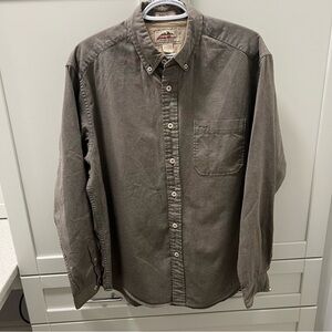 EDDIE BAUER Cotton Baumwolle Shirt Khaki Brown/Green Men's Size Medium LIKE NEW